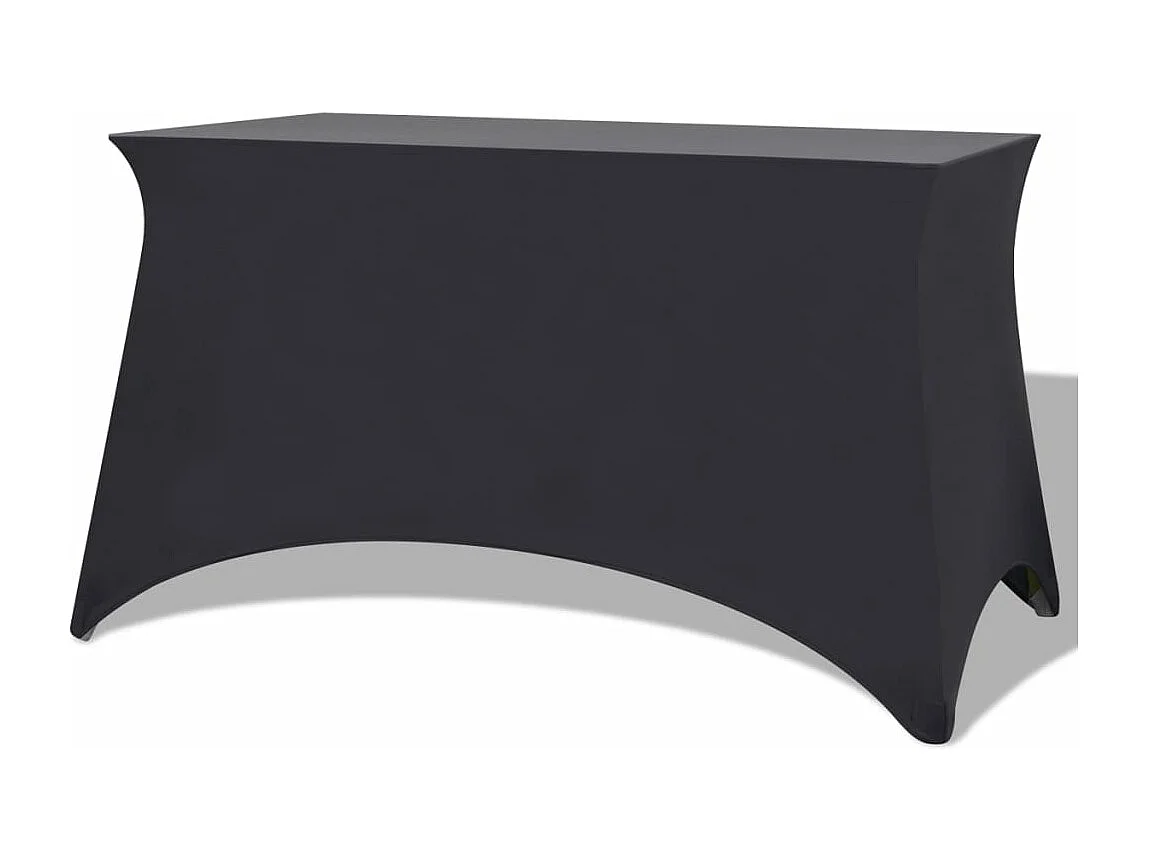 Stretch-Tischhusse 2 Stk. 243 x 76 x 74 cm Anthrazit