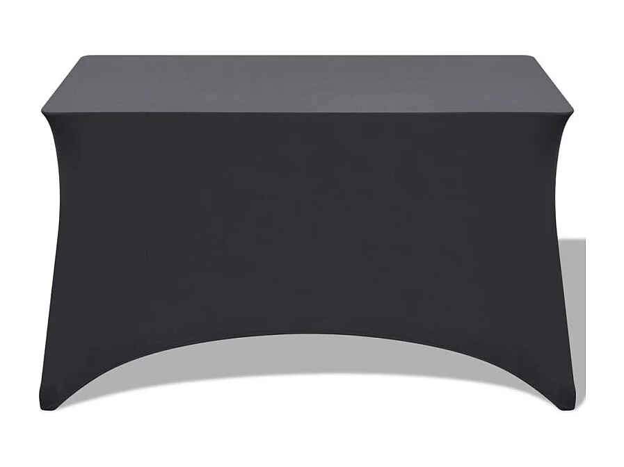 Stretch-Tischhusse 2 Stk. 243 x 76 x 74 cm Anthrazit