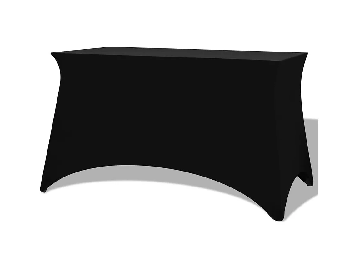 Capa Extensível para Mesa em Preto - Conjunto de 2 Peças 243x76x74 cm