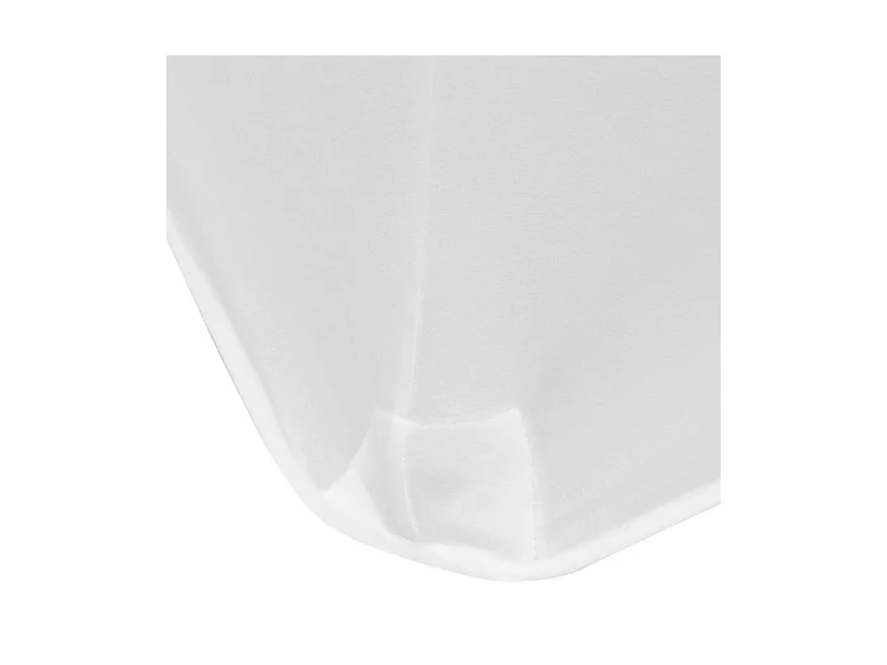 Capa Extensível para Mesa - Conjunto de 2 Peças Brancas 120x60,5x74 cm