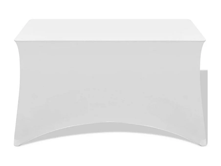 Housses extensibles pour table 2 pièces 120x60,5x74 cm Blanc