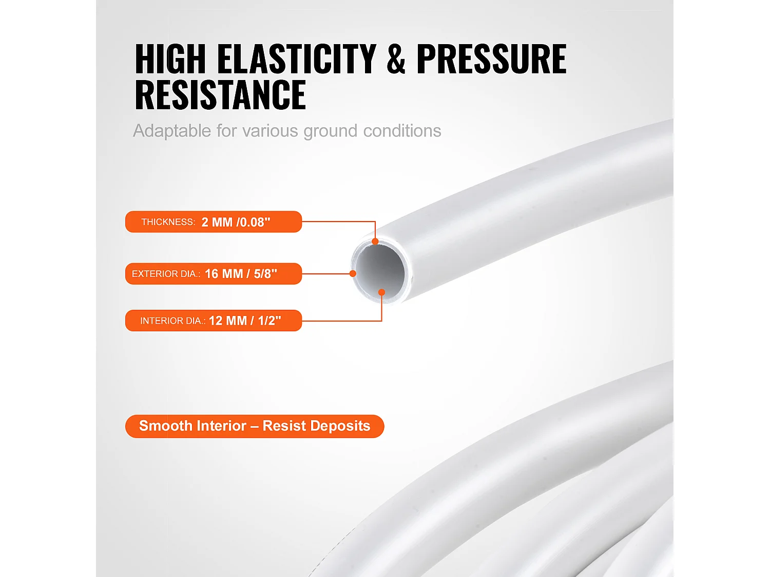 Tube PEX-AL-PEX SucceBuy 984 Pi, Composite Aluminium-Plastique, Barrière à L'oxygène