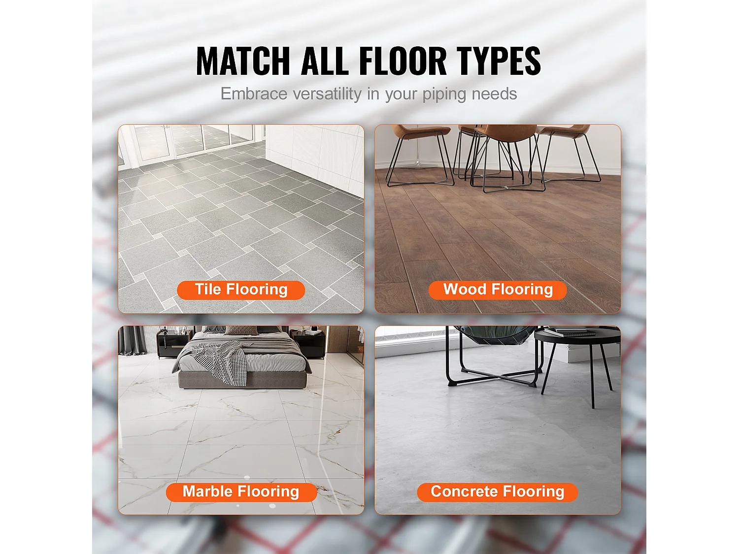 Tube PEX-AL-PEX SucceBuy 984 Pi, Composite Aluminium-Plastique, Barrière à L'oxygène