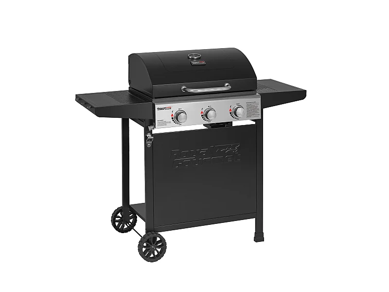Barbecue Gaz sur Chariot Royal Gourmet à 3 Brûleurs - Puissance 9kW - Noir - 121,6 x 57,8 x 105 cm