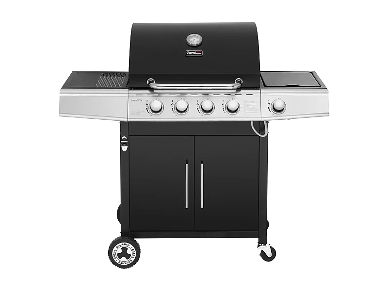 Barbecue Gaz Royal Gourmet à 4+1 Brûleurs Puissance 14,5kW - Noir - 122 x 57 x 112 cm