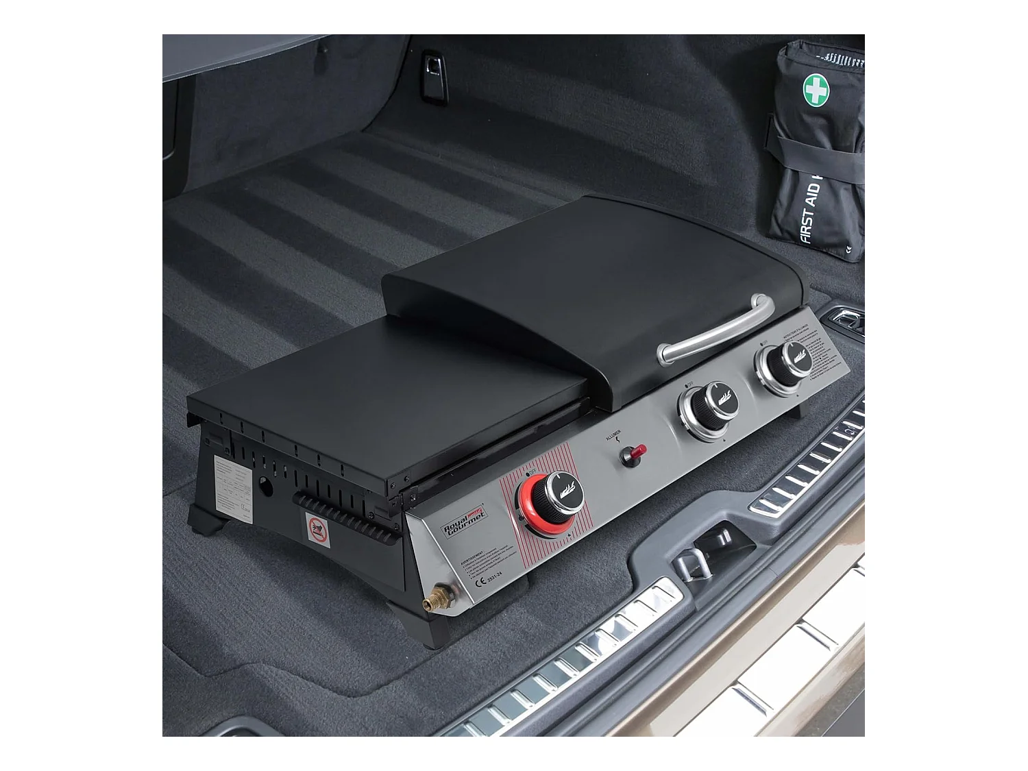 Barbecue Gaz Portable Royal Gourmet - 3 en 1 Plancha et Grille en Émaillés Combinés-8.5 kW