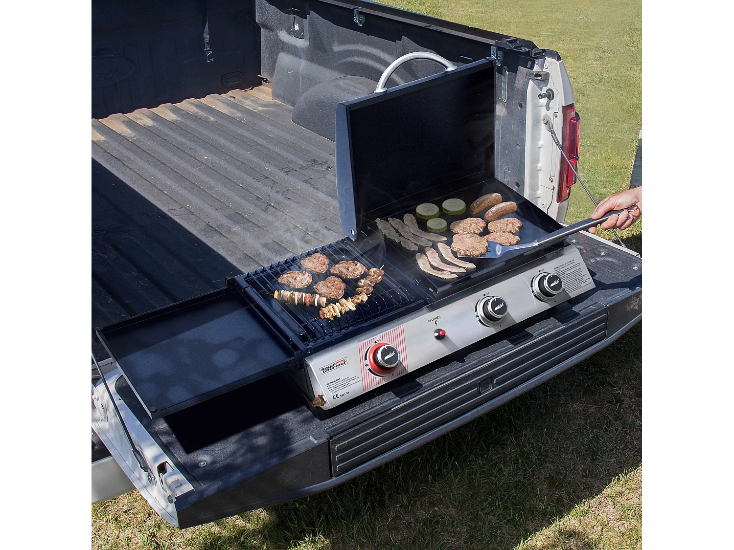 Barbecue Gaz Portable Royal Gourmet - 3 en 1 Plancha et Grille en Émaillés Combinés-8.5 kW