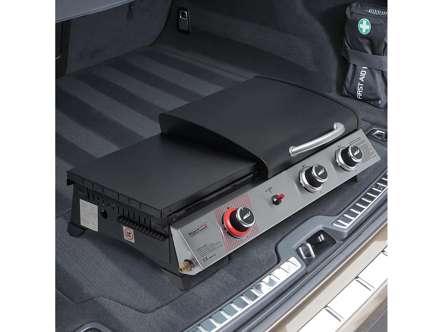 Barbecue Gaz Portable Royal Gourmet - 3 en 1 Plancha et Grille en Émaillés Combinés-8.5 kW