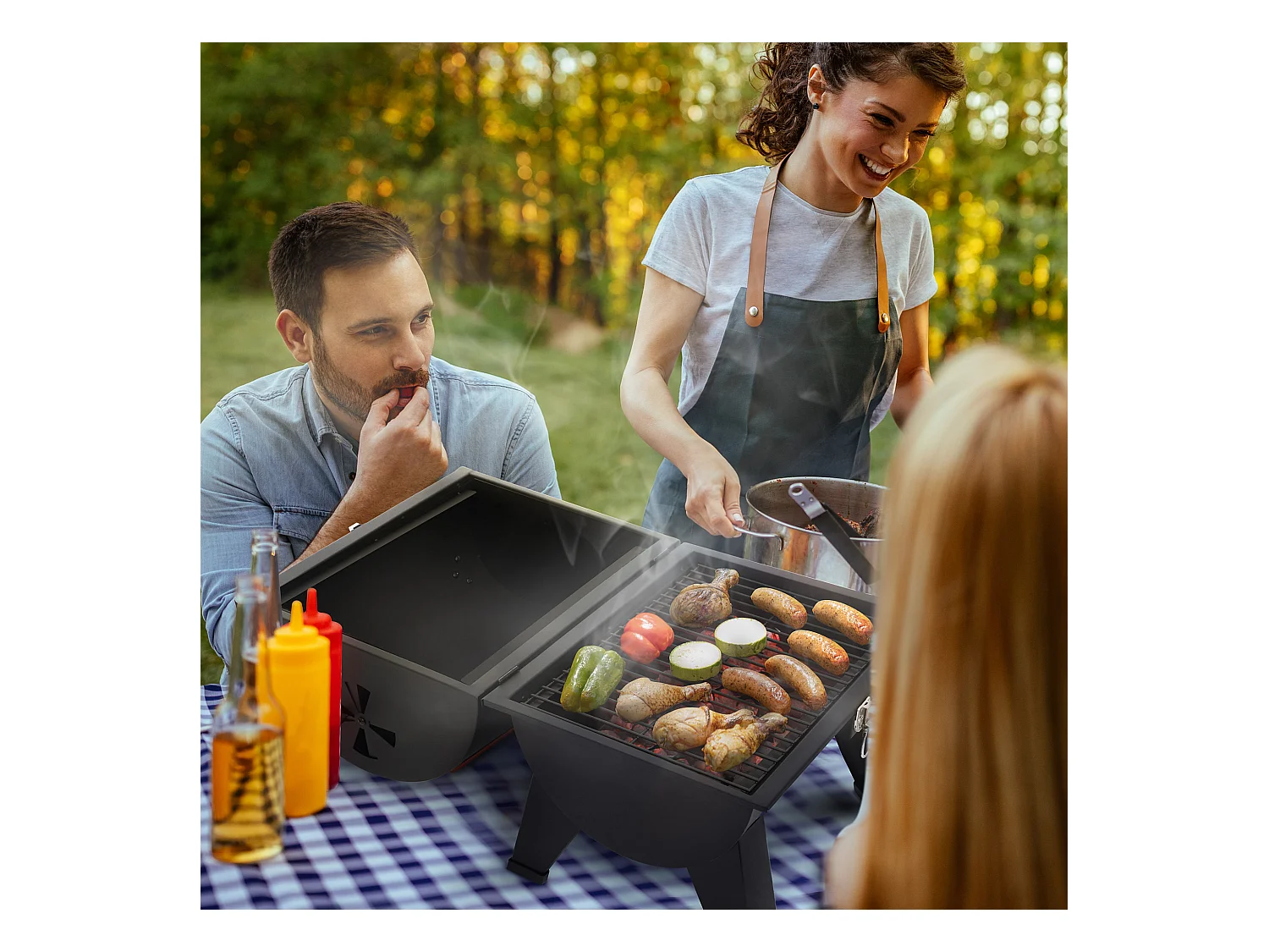 Barbecue à Charbon de Bois Portable Royal Gourmet - Surface Cuisson 44 x 31,8 cm