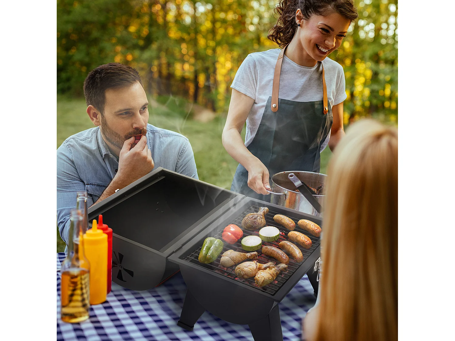 Barbecue à Charbon de Bois Portable Royal Gourmet - Surface Cuisson 44 x 31,8 cm