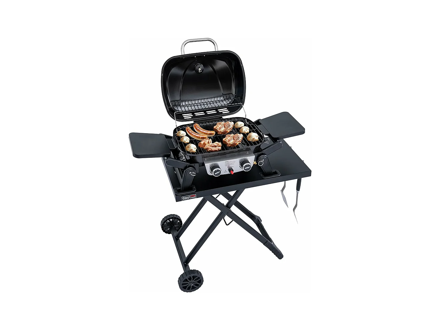 Chariot Pliant pour Plancha Royal Gourmet pour Série GT2005-F-Dessus de Table 79 x 46,8 cm