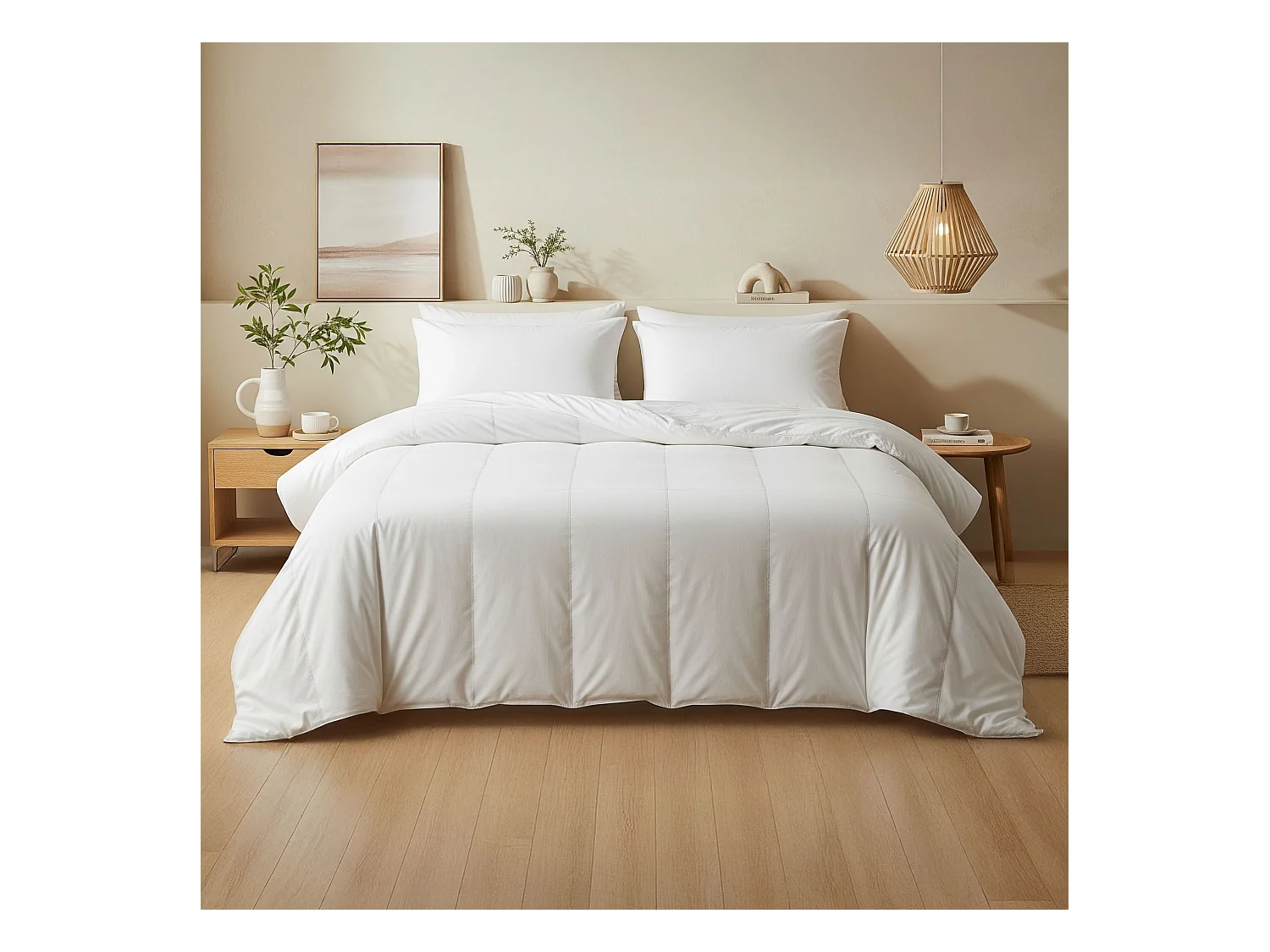 Couette légère été 175gr/m² anti-acariens et anti-bactériens 240x220 cm