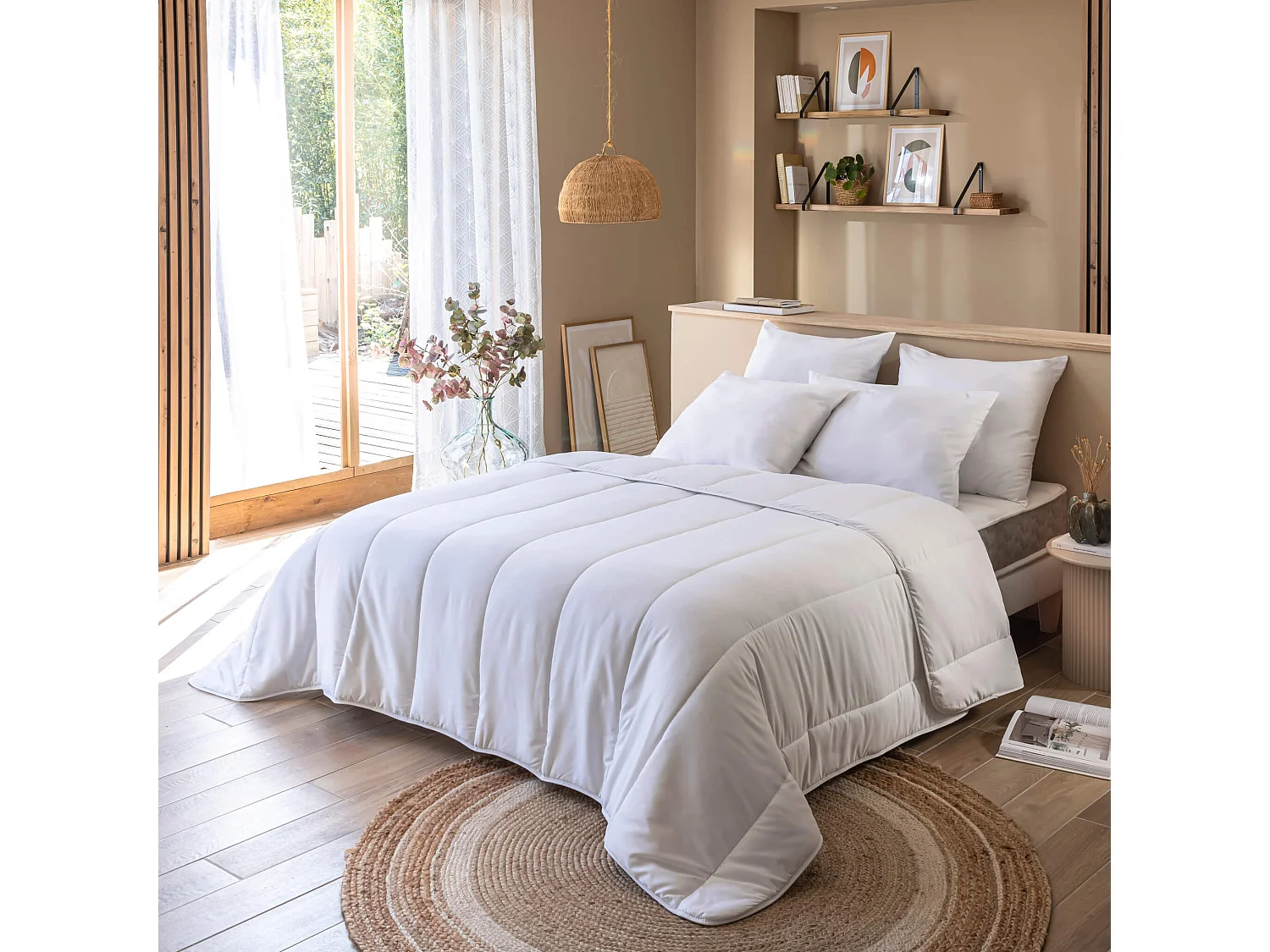 Pack couette été et oreiller moelleux 140x200 cm