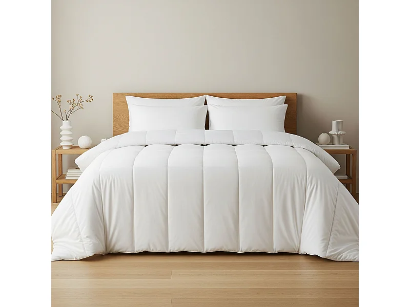 Pack couette chaude hiver et oreiller moelleux 240x220 cm