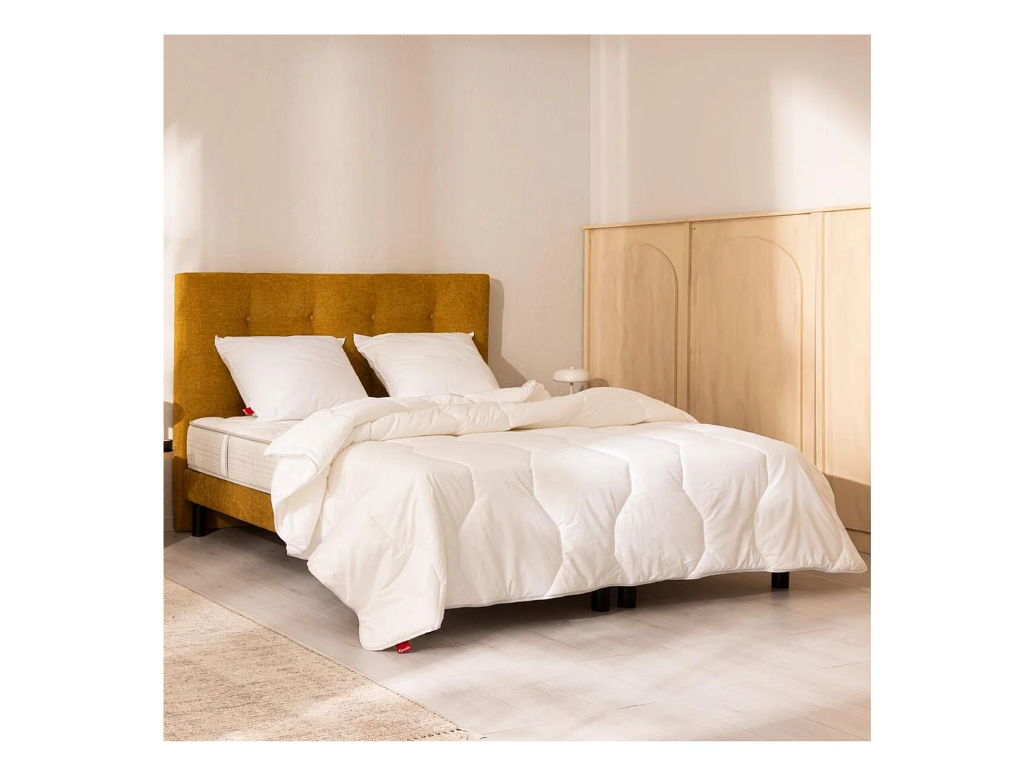 Pack couette mi-saison 200x200 cm et oreiller modulable Epeda