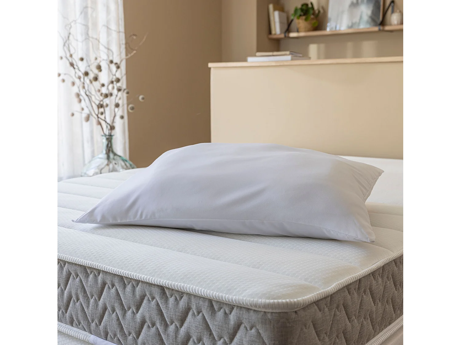 Pack couette 4 saisons et oreiller moelleux 240x220 cm