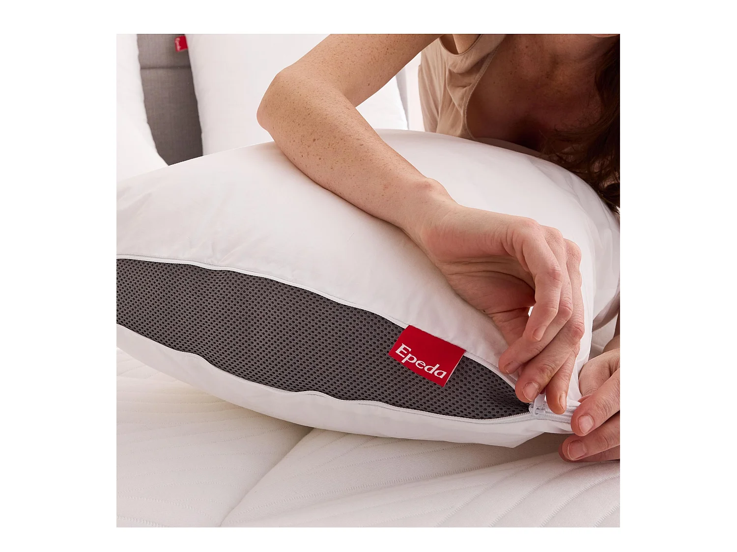 Pack couette mi-saison 240x220 cm et oreiller modulable Epeda