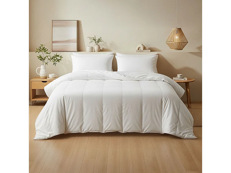 Couette légère été 175gr/m² anti-acariens et anti-bactériens 260x240 cm