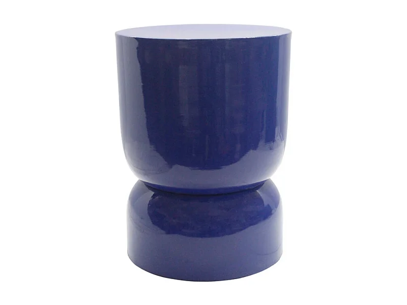 Lola - Table d'appoint ronde en métal ø32,5cm - Indigo