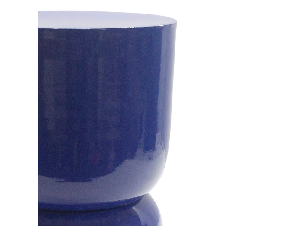 Lola - Table d'appoint ronde en métal ø32,5cm - Indigo