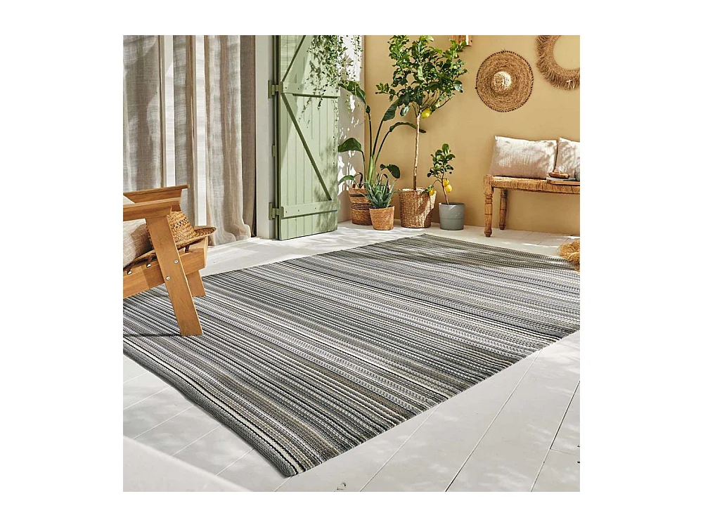 Tapis extérieur en polypropylène Spargi 1746 gris 120 x 160 cm