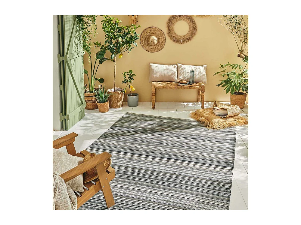 Tapis extérieur en polypropylène Spargi 1746 gris 120 x 160 cm