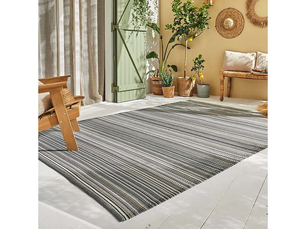 Tapis extérieur en polypropylène Spargi 1746 gris 120 x 160 cm