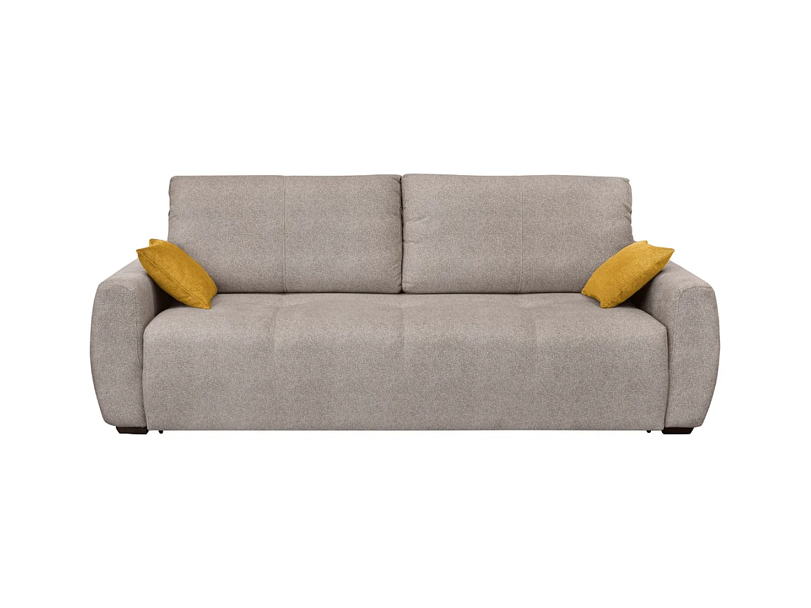 Canapé convertible 3 places avec coffre et matelas ressort L246 cm - ALBA