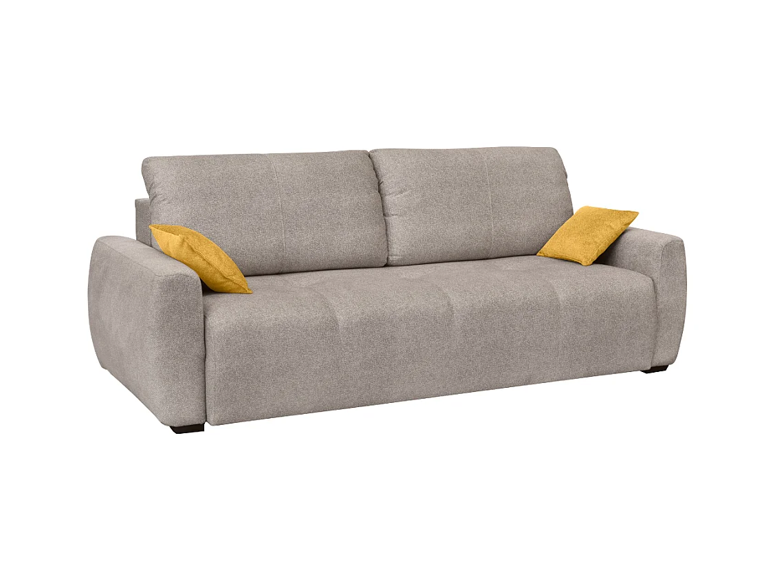 Canapé convertible 3 places avec coffre et matelas ressort L246 cm - ALBA