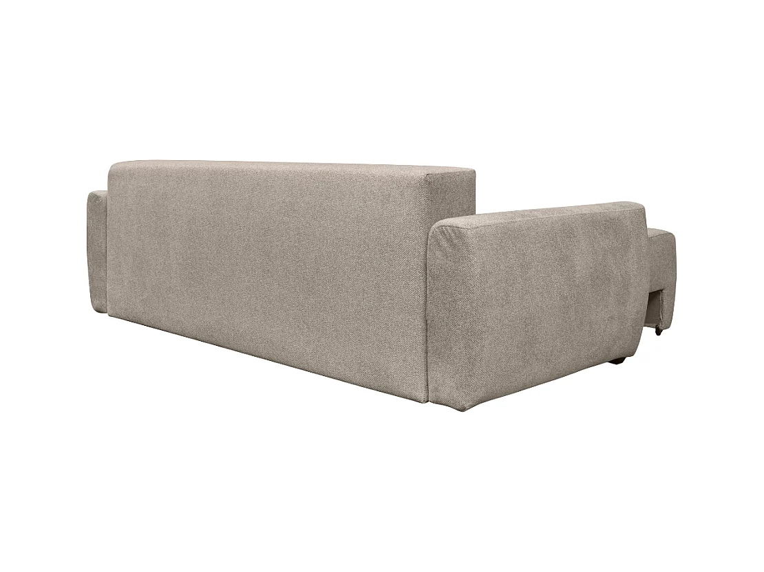 Canapé convertible 3 places avec coffre et matelas ressort L246 cm - ALBA