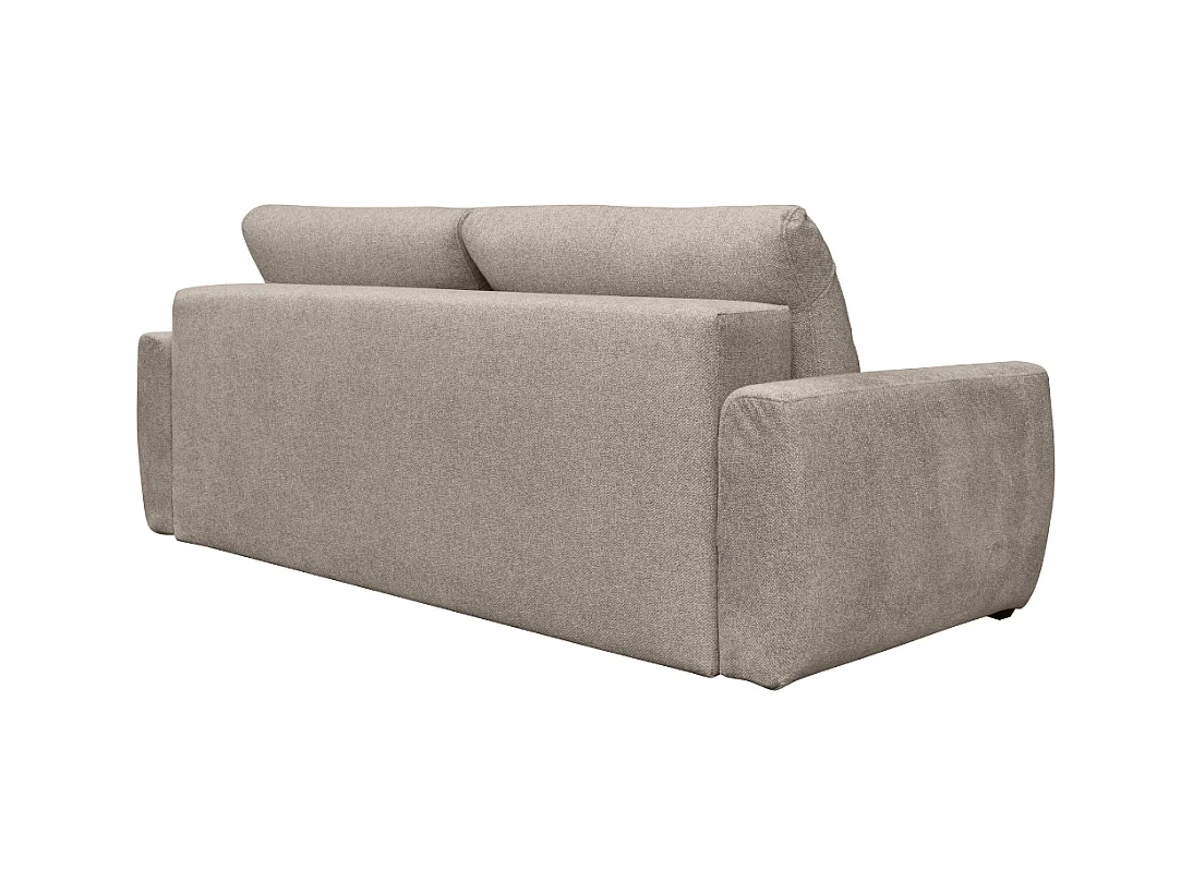 Canapé convertible 3 places avec coffre et matelas ressort L246 cm - ALBA