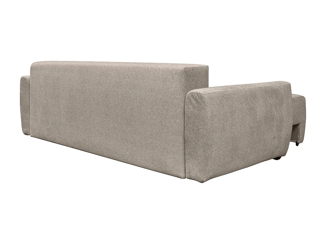 Canapé convertible 3 places avec coffre et matelas ressort L246 cm - ALBA