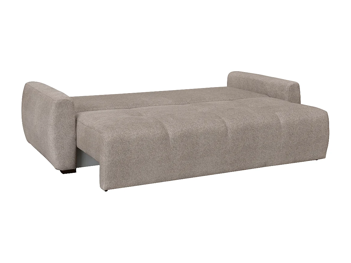 Canapé convertible 3 places avec coffre et matelas ressort L246 cm - ALBA