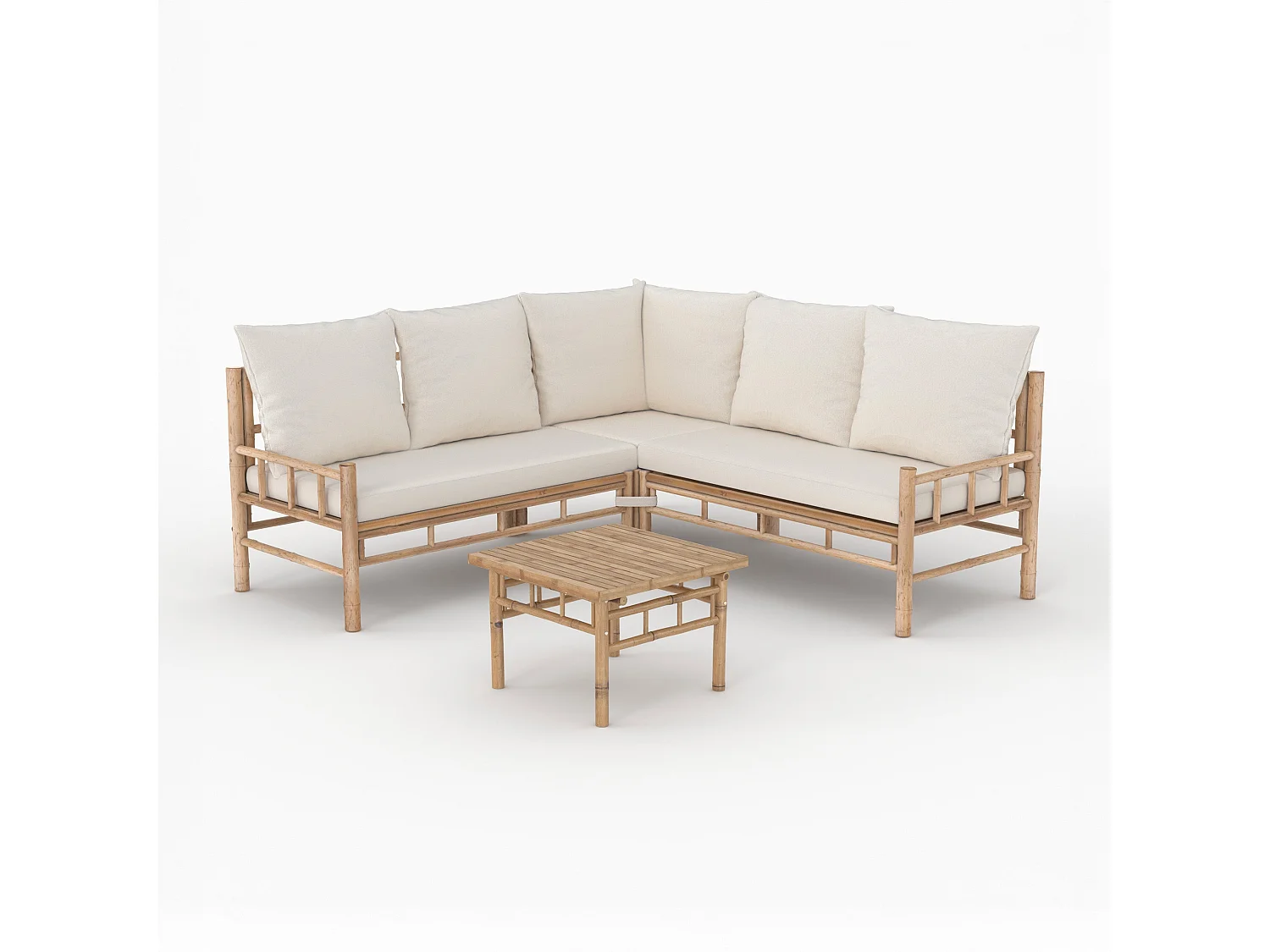 <p>Set da giardino per 5 persone in bambù</p> - Vadella