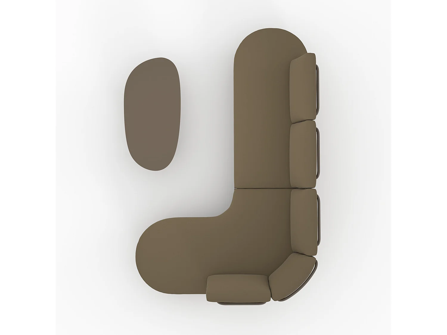 Salon de jardin 4 personnes en métal et tissu - Amaya