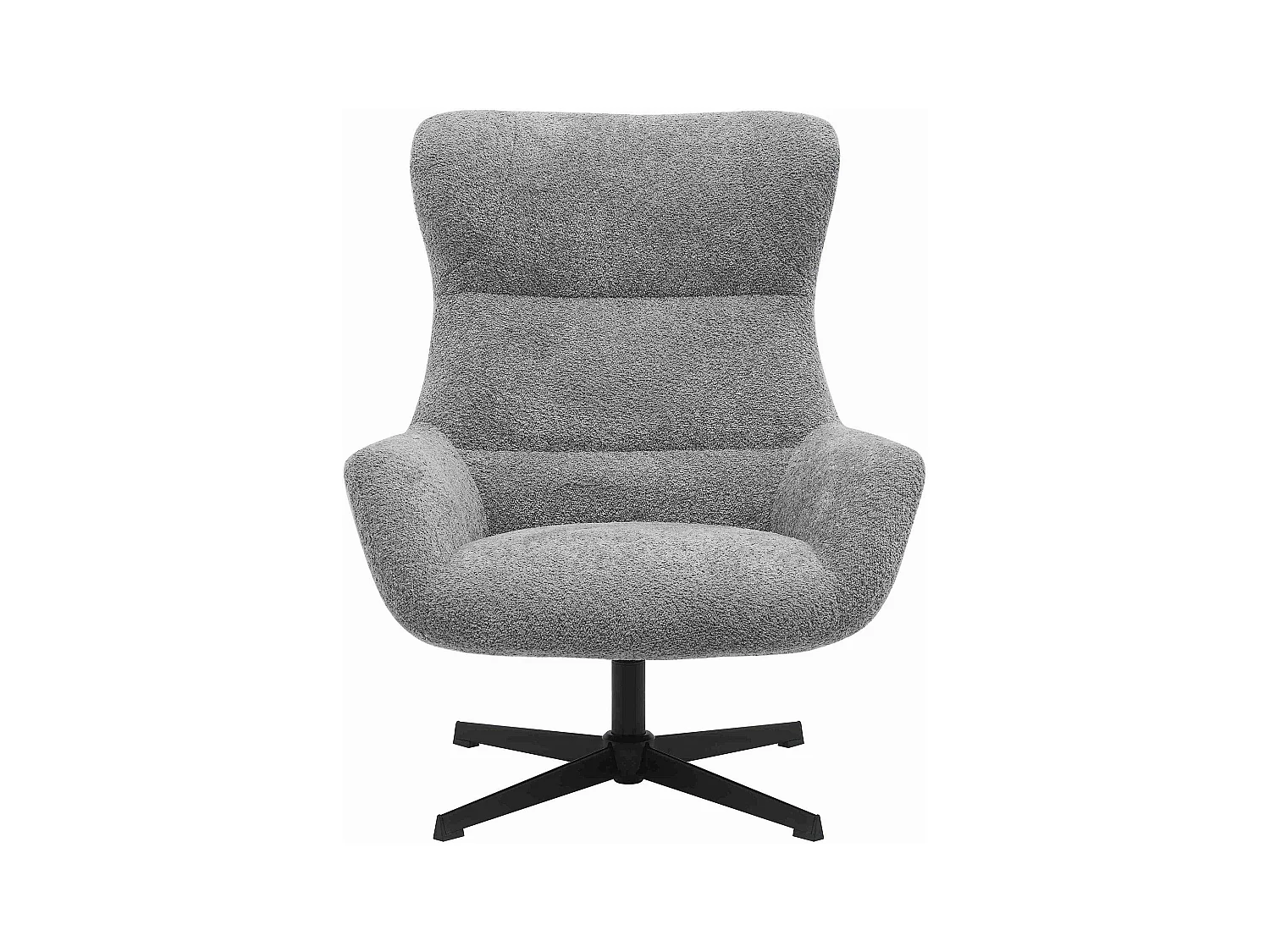 Fauteuil confort pivotant en tissu doux gris foncé BERLIN
