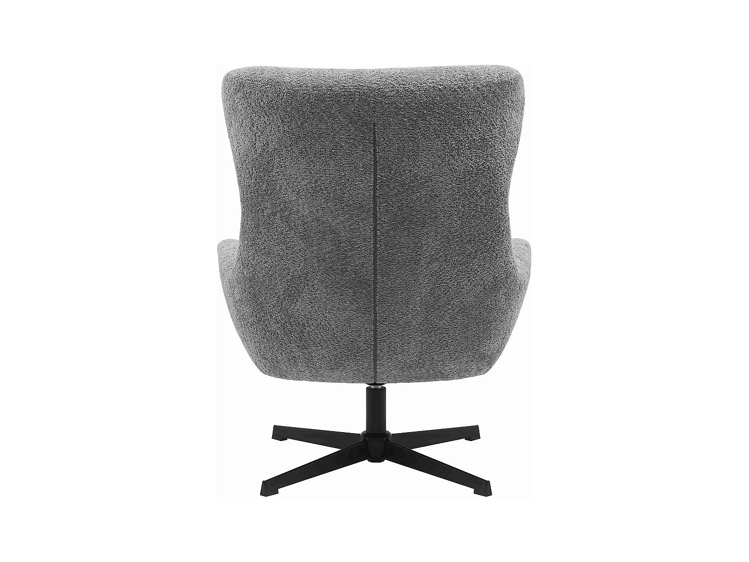 Fauteuil confort pivotant en tissu doux gris foncé BERLIN