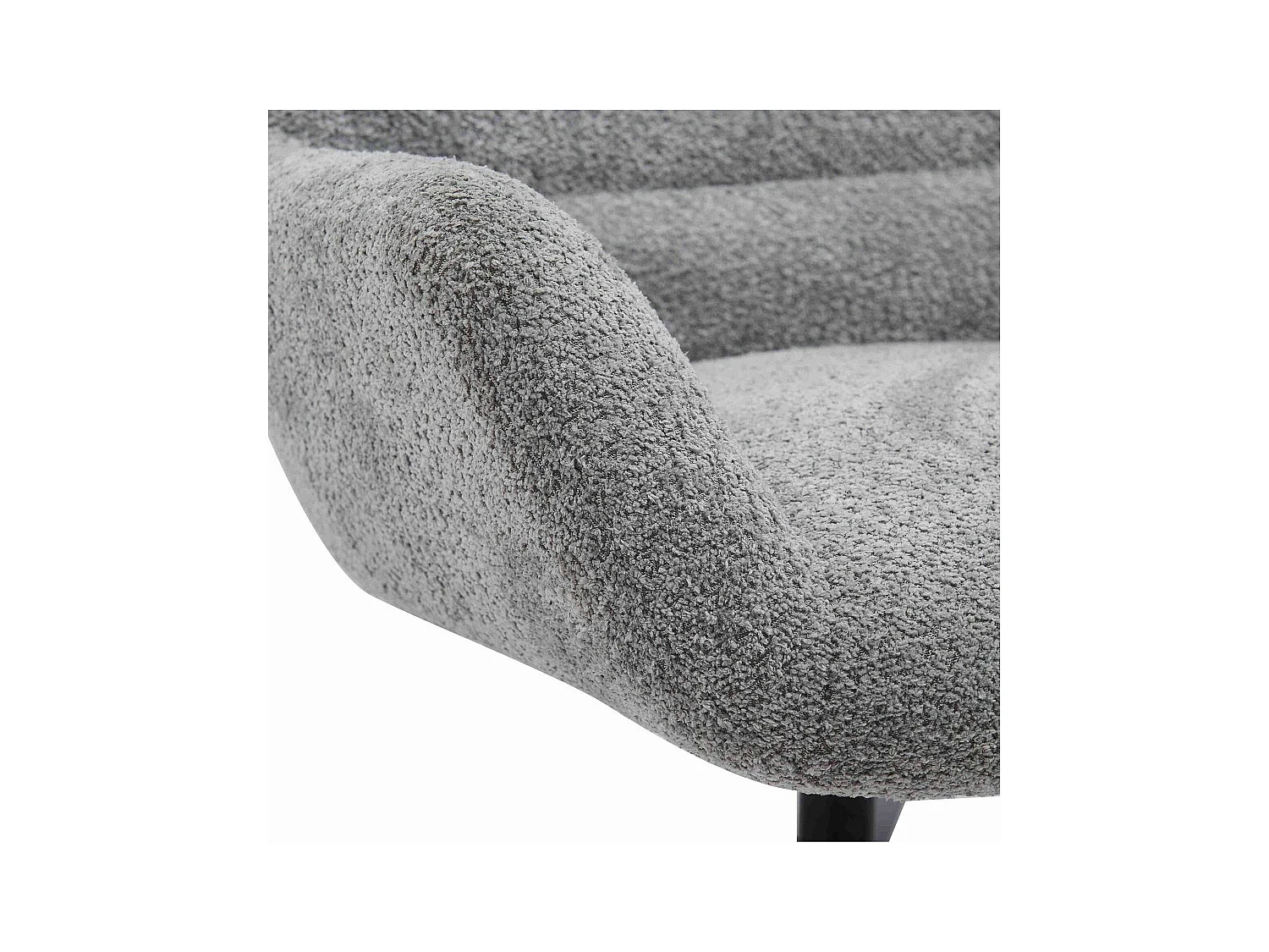 Fauteuil confort pivotant en tissu doux gris foncé BERLIN