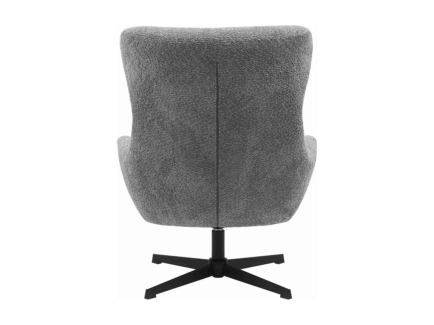Fauteuil confort pivotant en tissu doux gris foncé BERLIN