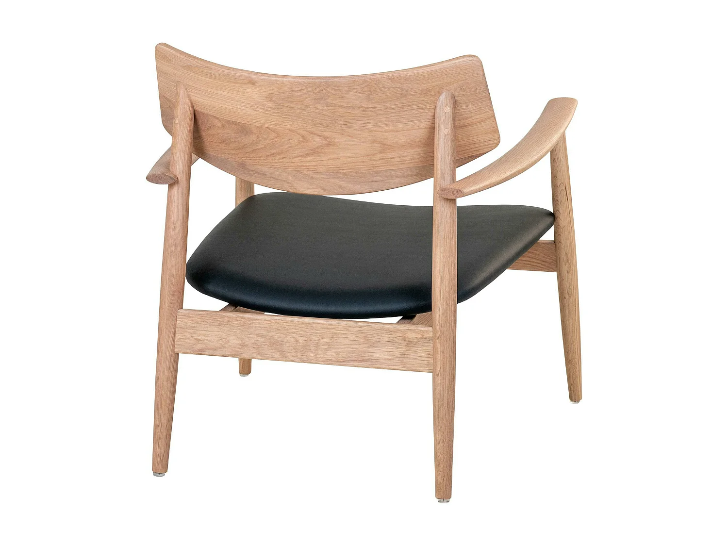 Fauteuil design en chêne avec assise noire BERLIN