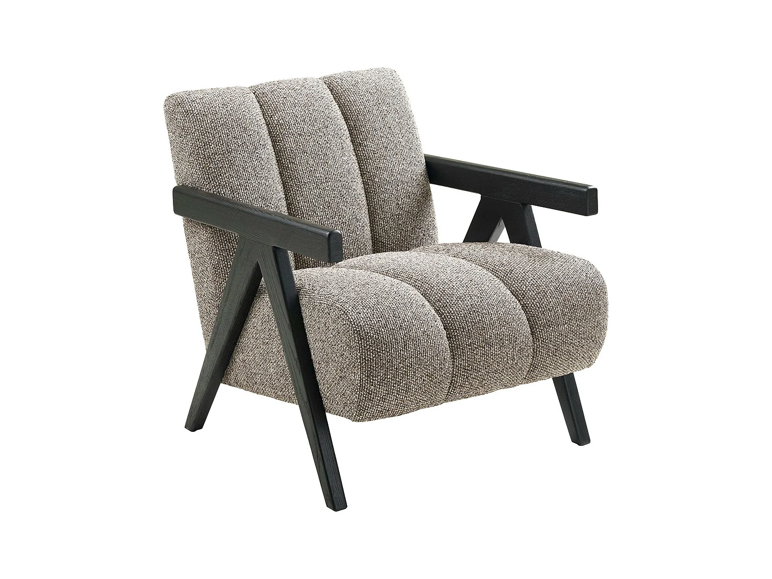 Fauteuil marron style moderne en tissu BERLIN