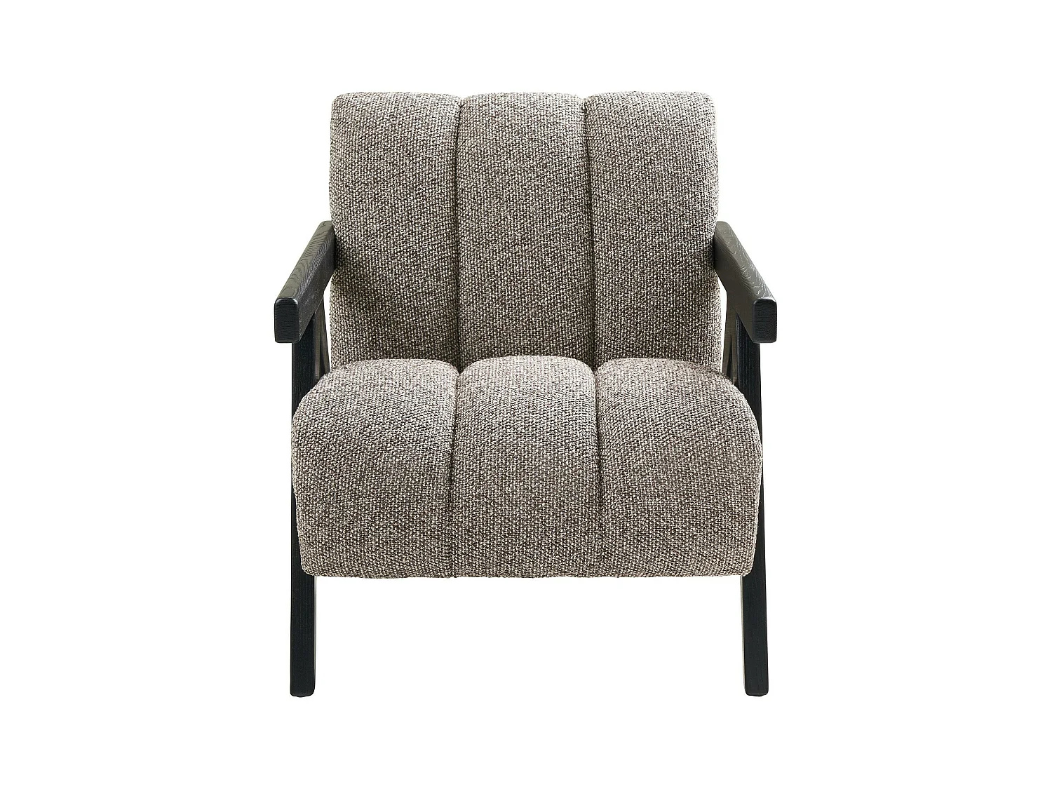 Fauteuil marron style moderne en tissu BERLIN