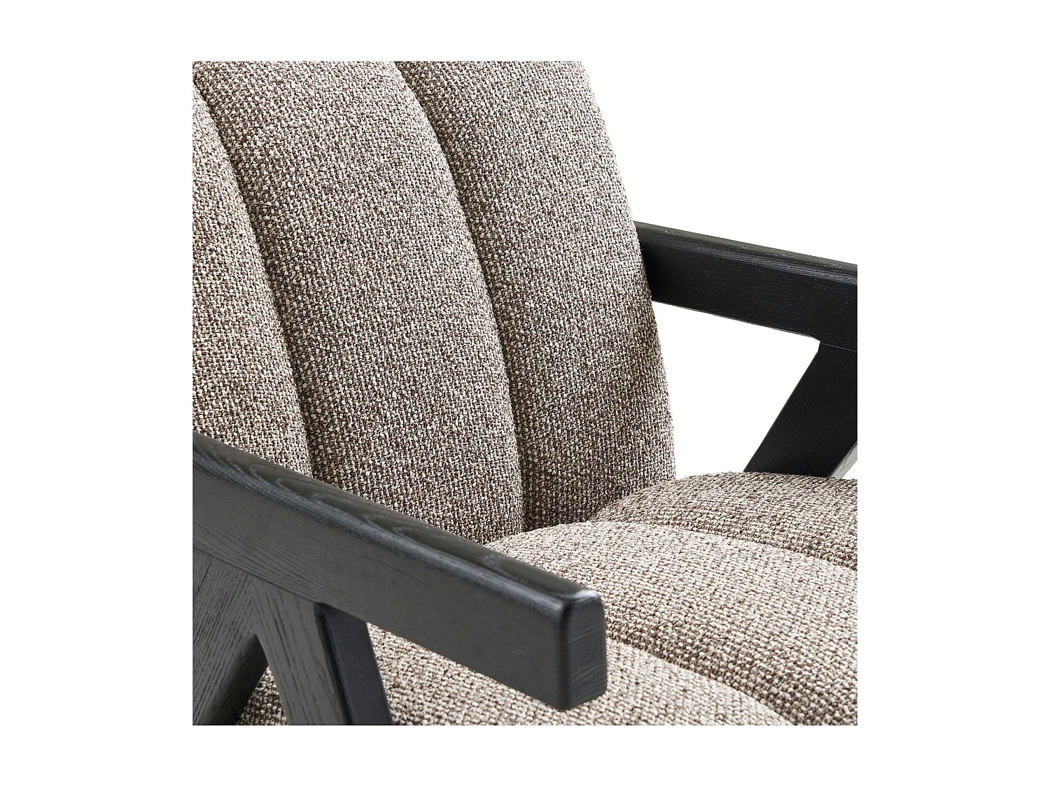 Fauteuil marron style moderne en tissu BERLIN