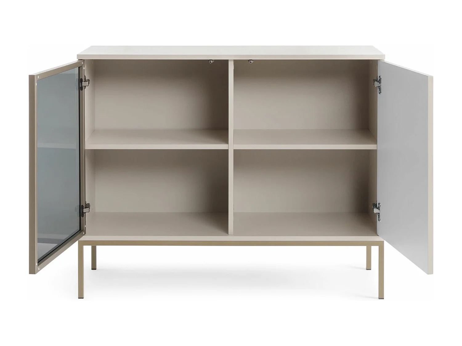 2-deurs dressoir met LED - 104 cm - grijs - TOSENA