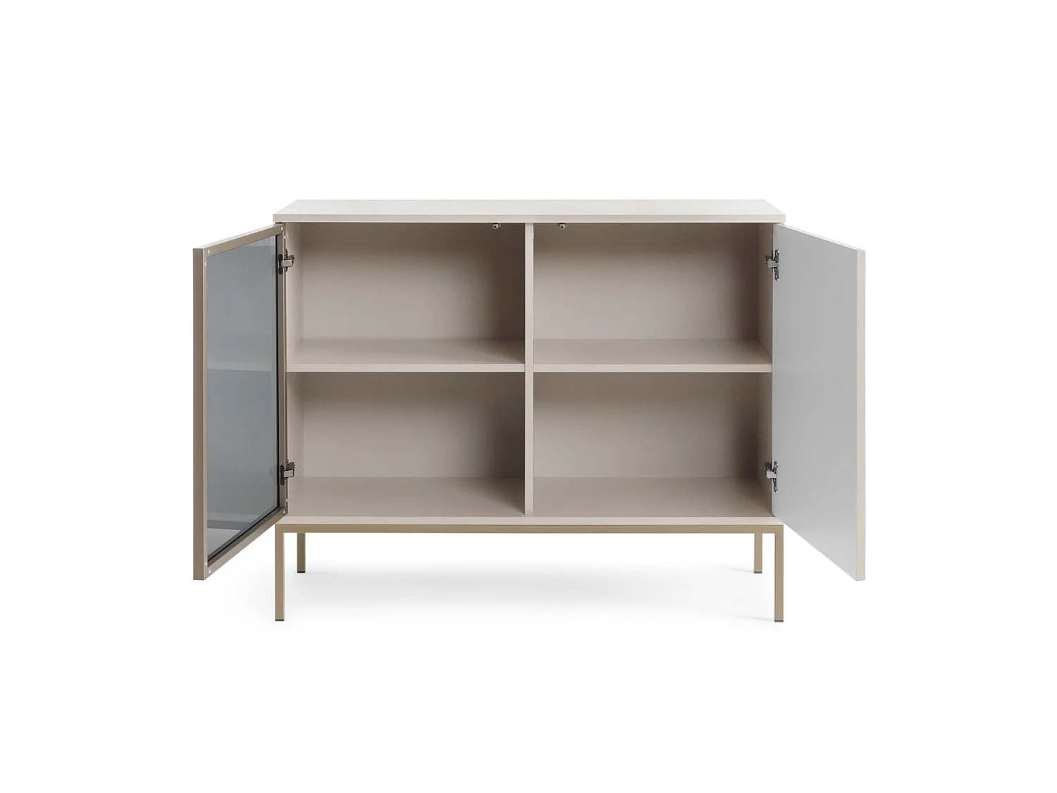 2-deurs dressoir met LED - 104 cm - grijs - TOSENA