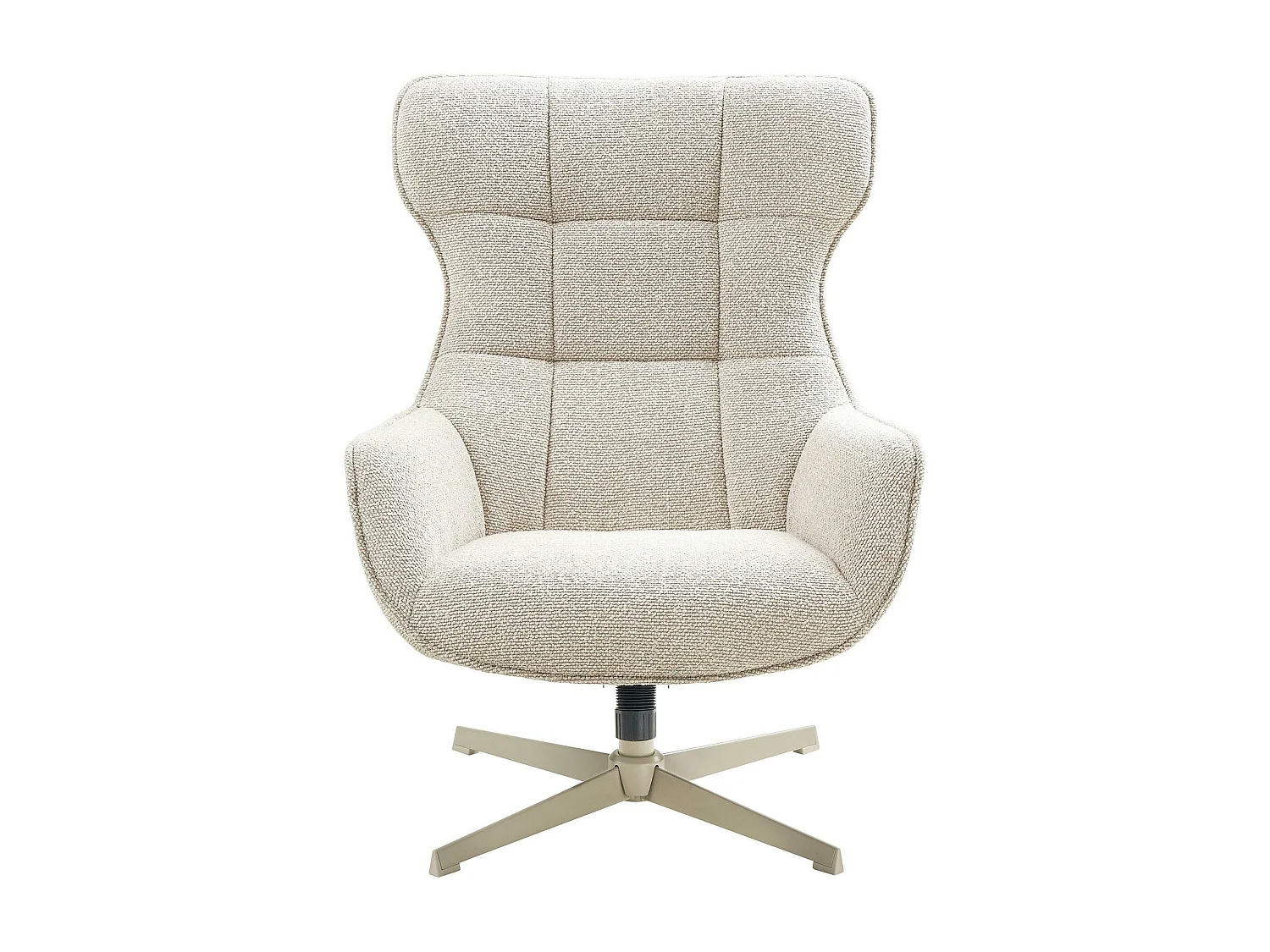 Fauteuil pivotant confort, couleur blanc naturel BERLIN