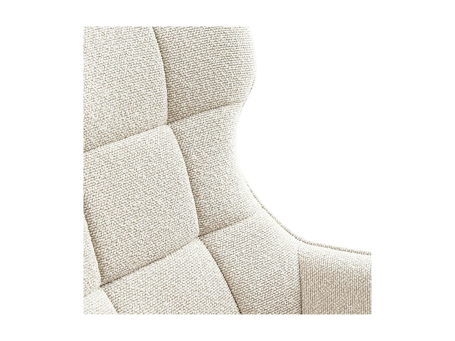 Fauteuil pivotant confort, couleur blanc naturel BERLIN