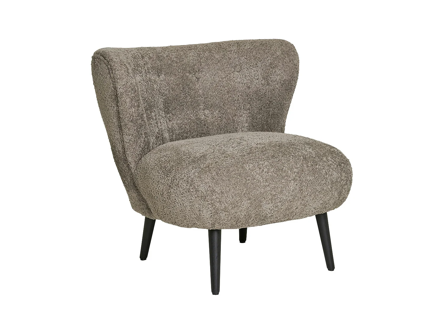 Fauteuil marron en tissu bouclette BERLIN