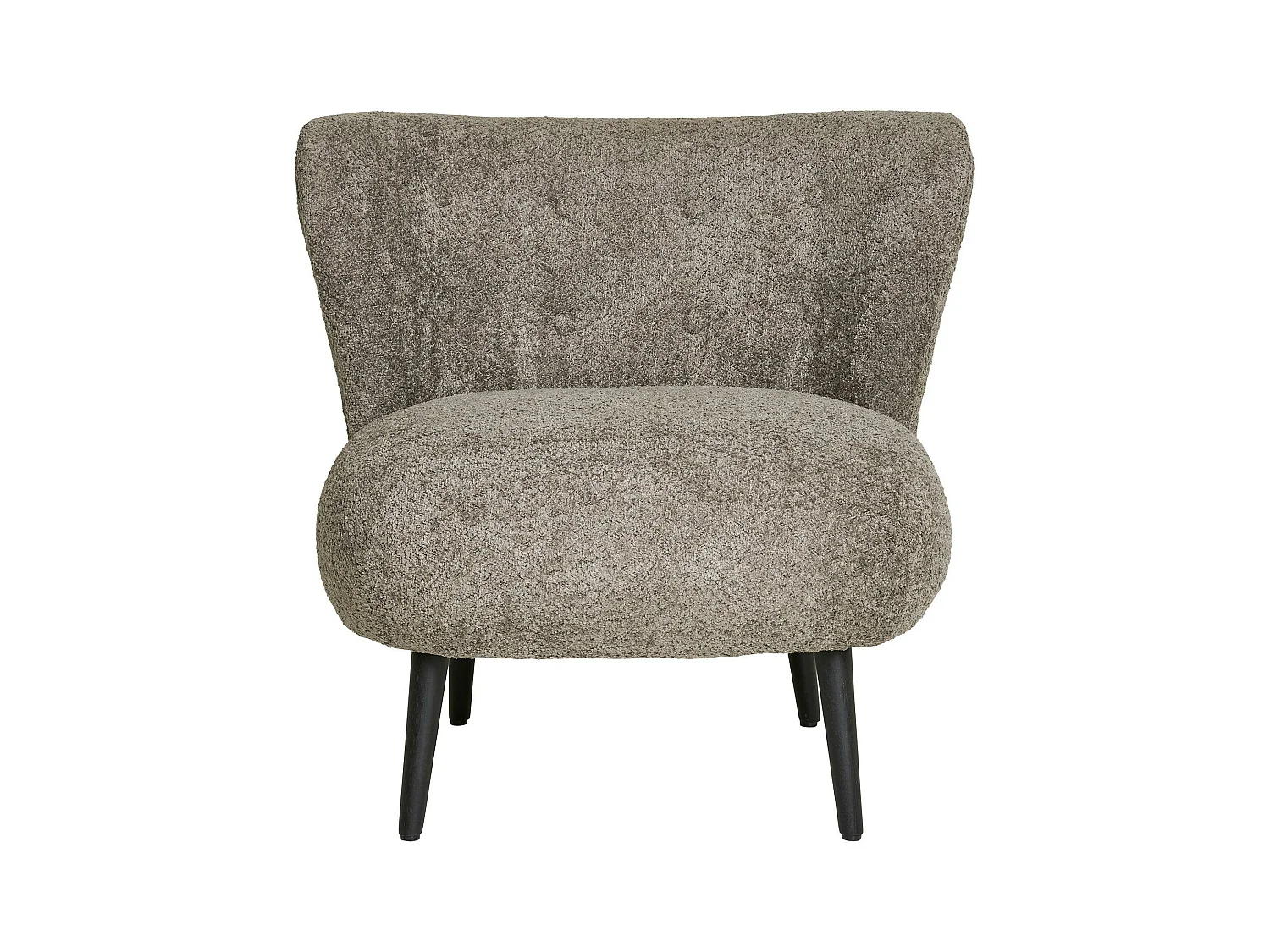 Fauteuil marron en tissu bouclette BERLIN
