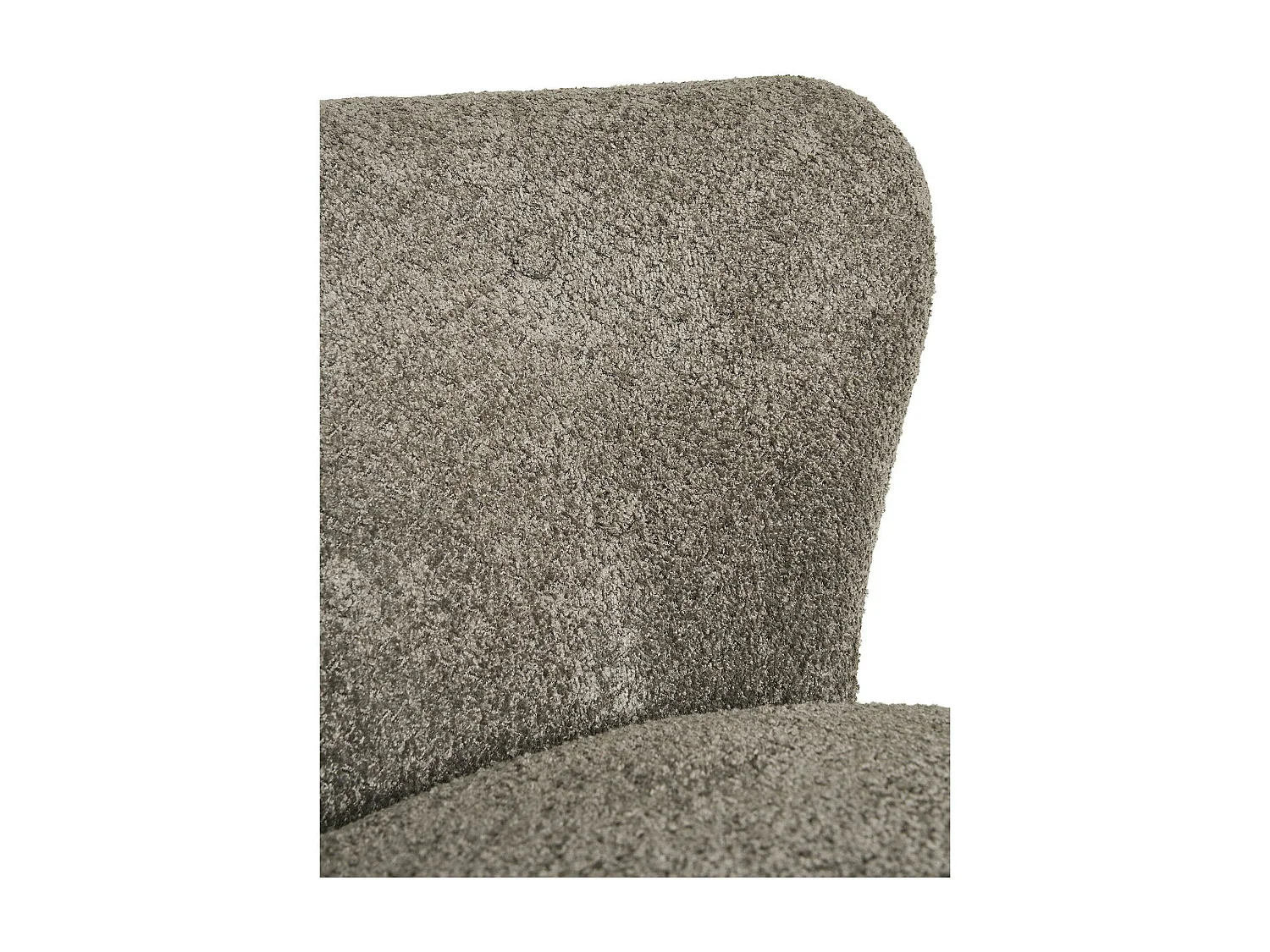 Fauteuil marron en tissu bouclette BERLIN